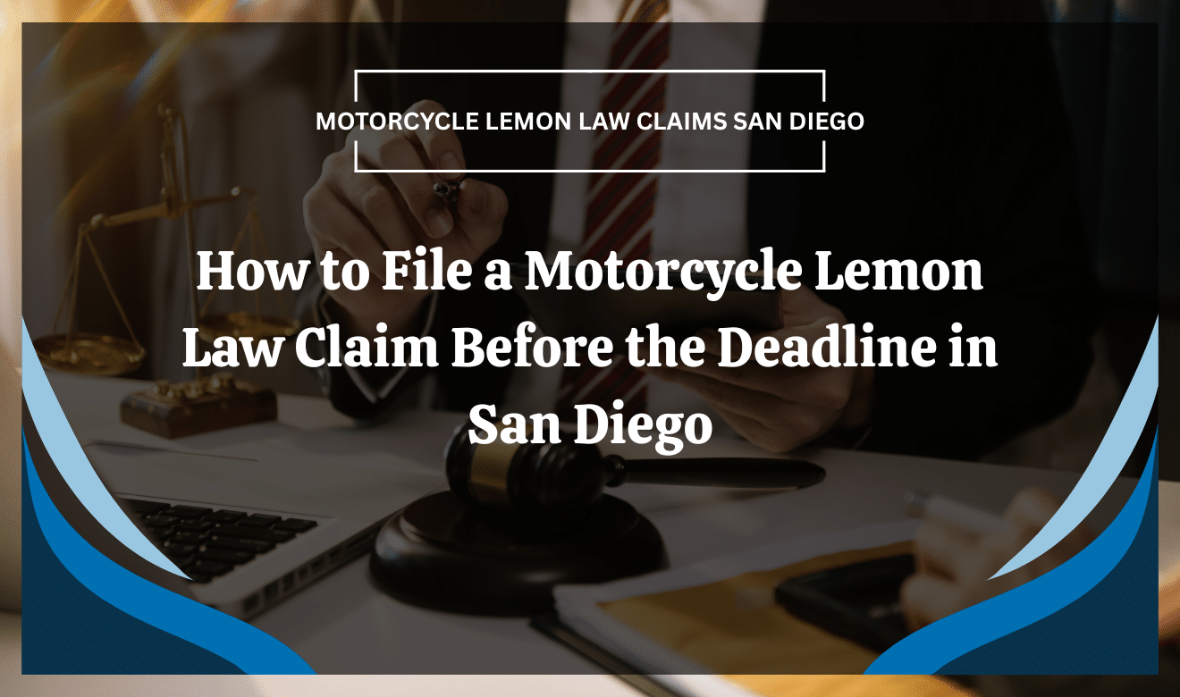 Reviewing documents for a motorcycle lemon law claims San Diego.
