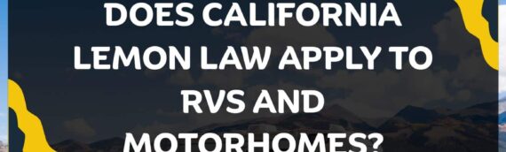Does California Lemon Law apply to RVs and motorhomes?
