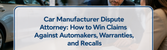 Car Manufacturer Dispute Attorney: How to Win Claims Against Automakers, Warranties, and Recalls