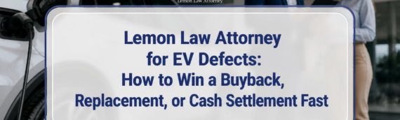 Lemon Law Attorney for EV Defects: How to Win a Buyback, Replacement, or Cash Settlement Fast