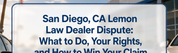San Diego, CA Lemon Law Dealer Dispute: What to Do, Your Rights, and How to Win Your Claim