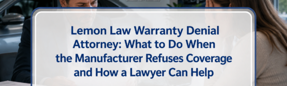 Lemon Law Warranty Denial Attorney: What to Do When the Manufacturer Refuses Coverage and How a Lawyer Can Help