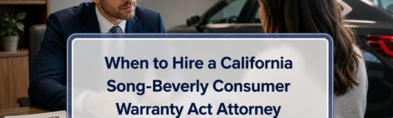 When to Hire a California Song-Beverly Consumer Warranty Act Attorney and What to Expect